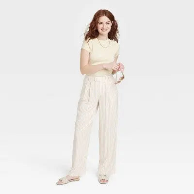 A New Day Women's Wide Leg Straight High Rise Fluid Pants