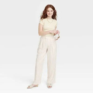 A New Day Women's Wide Leg Straight High Rise Fluid Pants