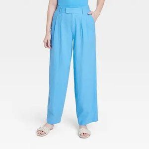A New Day Women's Wide Leg Straight High Rise Fluid Pants