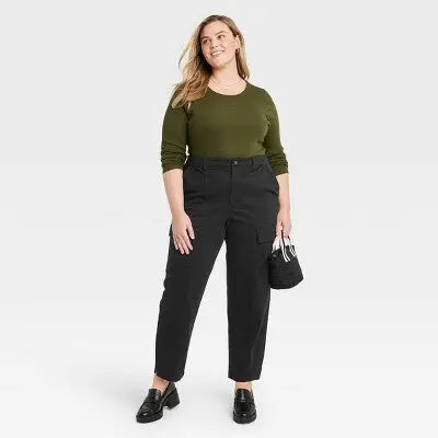 Universal Thread Women's Utility Cargo Pants High-Rise Loose Fit Stretchy