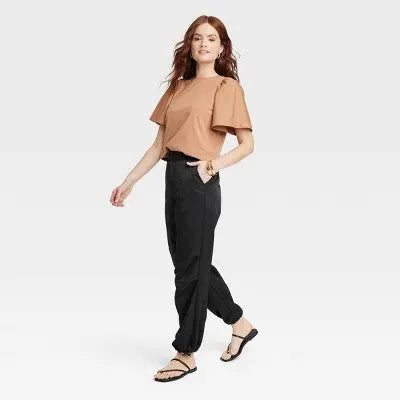 Women's High-Rise Parachute Pants - A New Day