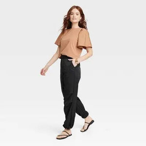Women's High-Rise Parachute Pants - A New Day