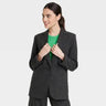 Women's Oversized Fall Blazer A New Day Lightweight Single-Breasted Notched Collar