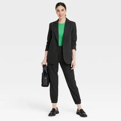 Women's Oversized Fall Blazer A New Day Lightweight Single-Breasted Notched Collar