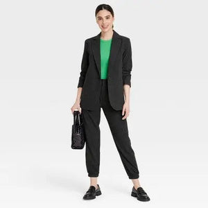 Women's Oversized Fall Blazer A New Day Lightweight Single-Breasted Notched Collar