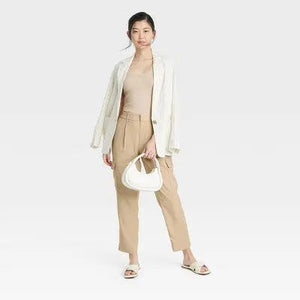 A New Day Women's Plus Wide Leg Ankle Length Cargo Pants