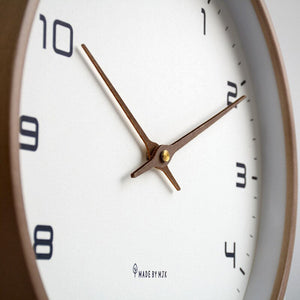 Scandinavian Wooden Wall Clock Minimalist Quartz Silent 25cm 30cm