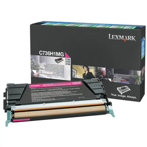 Lexmark C736H1MG C736/X736/X738 Magenta Laser Toner Cartridge 10000 Page