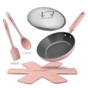 MASTERPAN Ceramic Nonstick Stovetop Oven Frypan & Skillet Set 9.5"