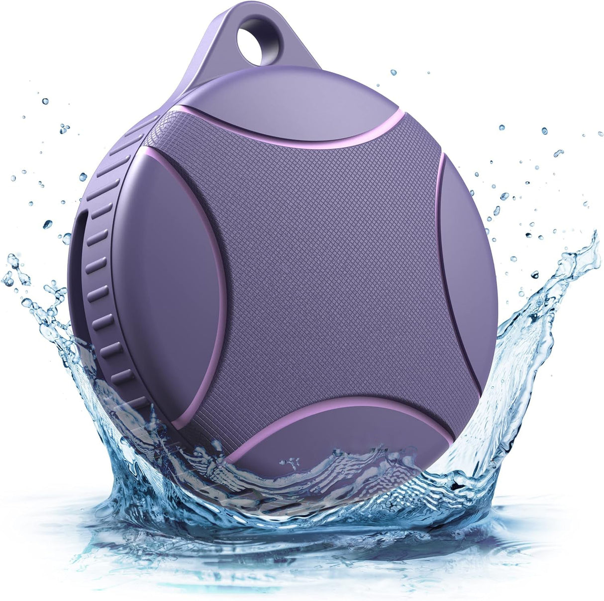 Waterproof-Airtag-Case-Compatible-with-Apple-Airtag-Keychain-Holder-(Purple)-