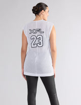 XFL Deep V-Neck Mesh Tunic