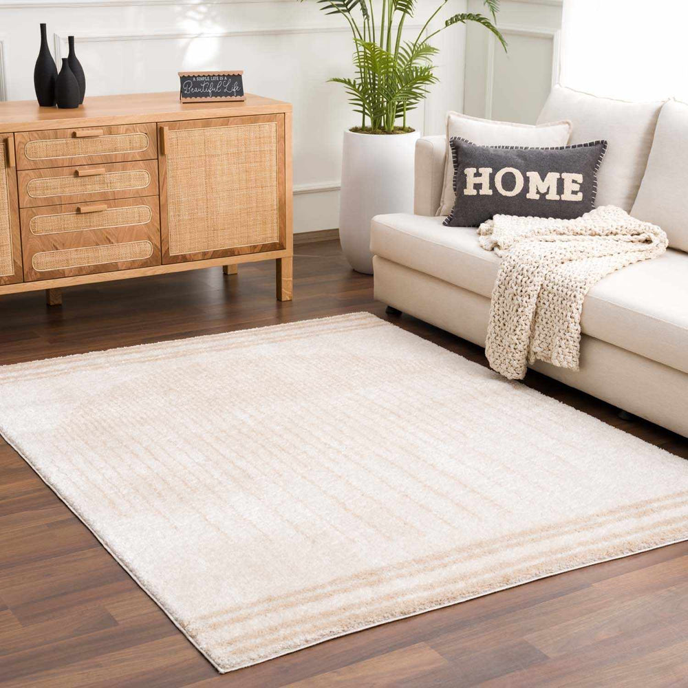 Apichu Beige Washable Area Rug