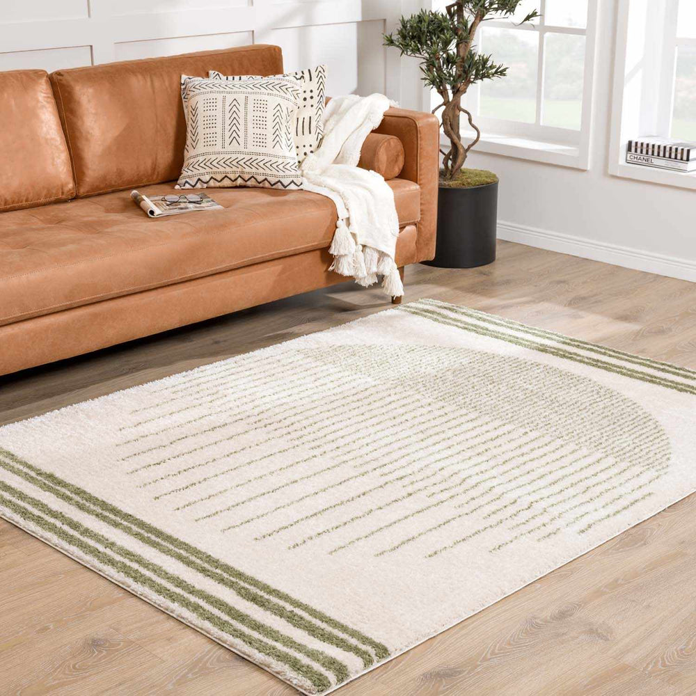 Apichu Green Washable Area Rug