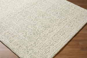 Yadid Gray Wool Area Rug