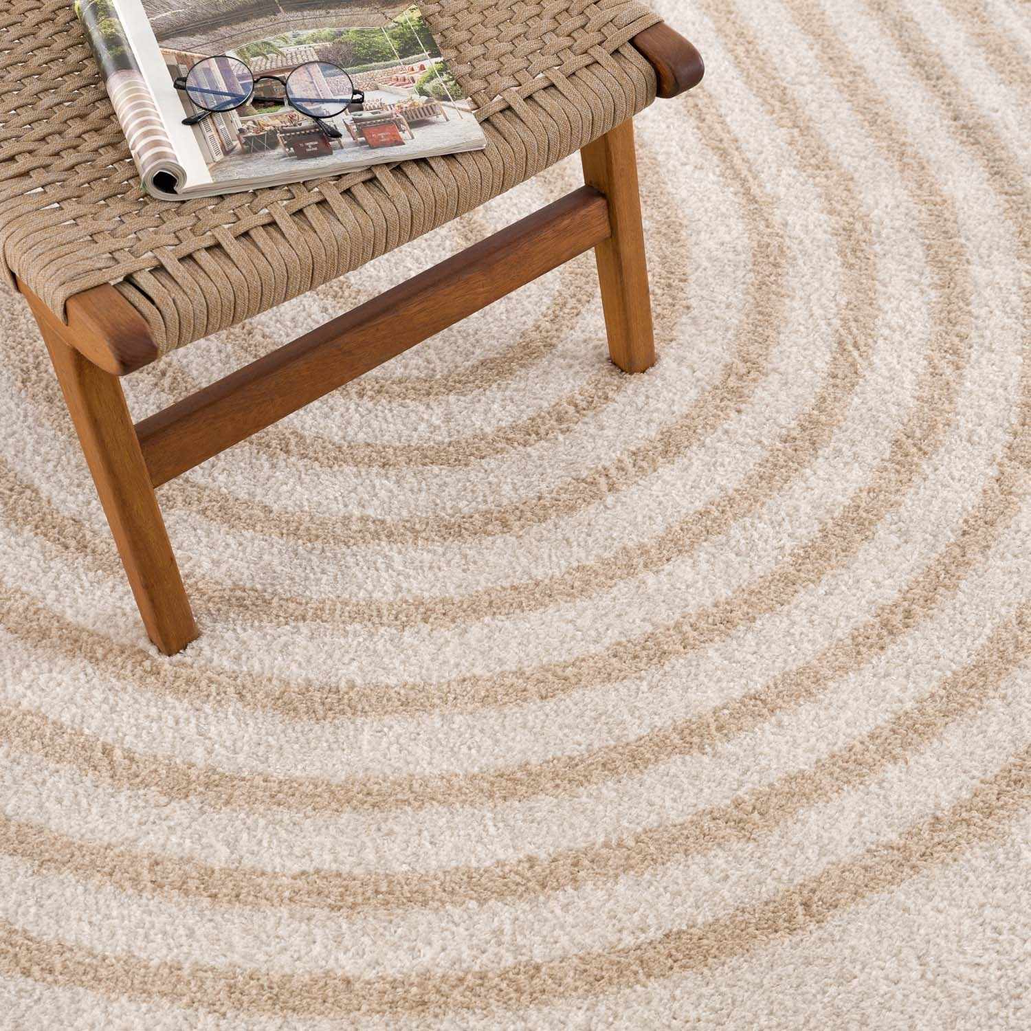 Yasuo Beige Washable Area Rug