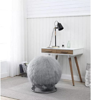 65 Inch Posture Fuzzy Exercise Yoga Ball Chair Set