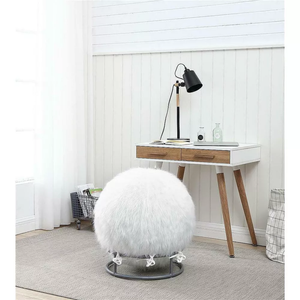 65 Inch Posture Fuzzy Exercise Yoga Ball Chair Set