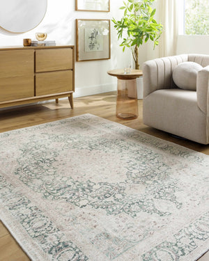 Yanis Vintage Flat Pile Washable Rug