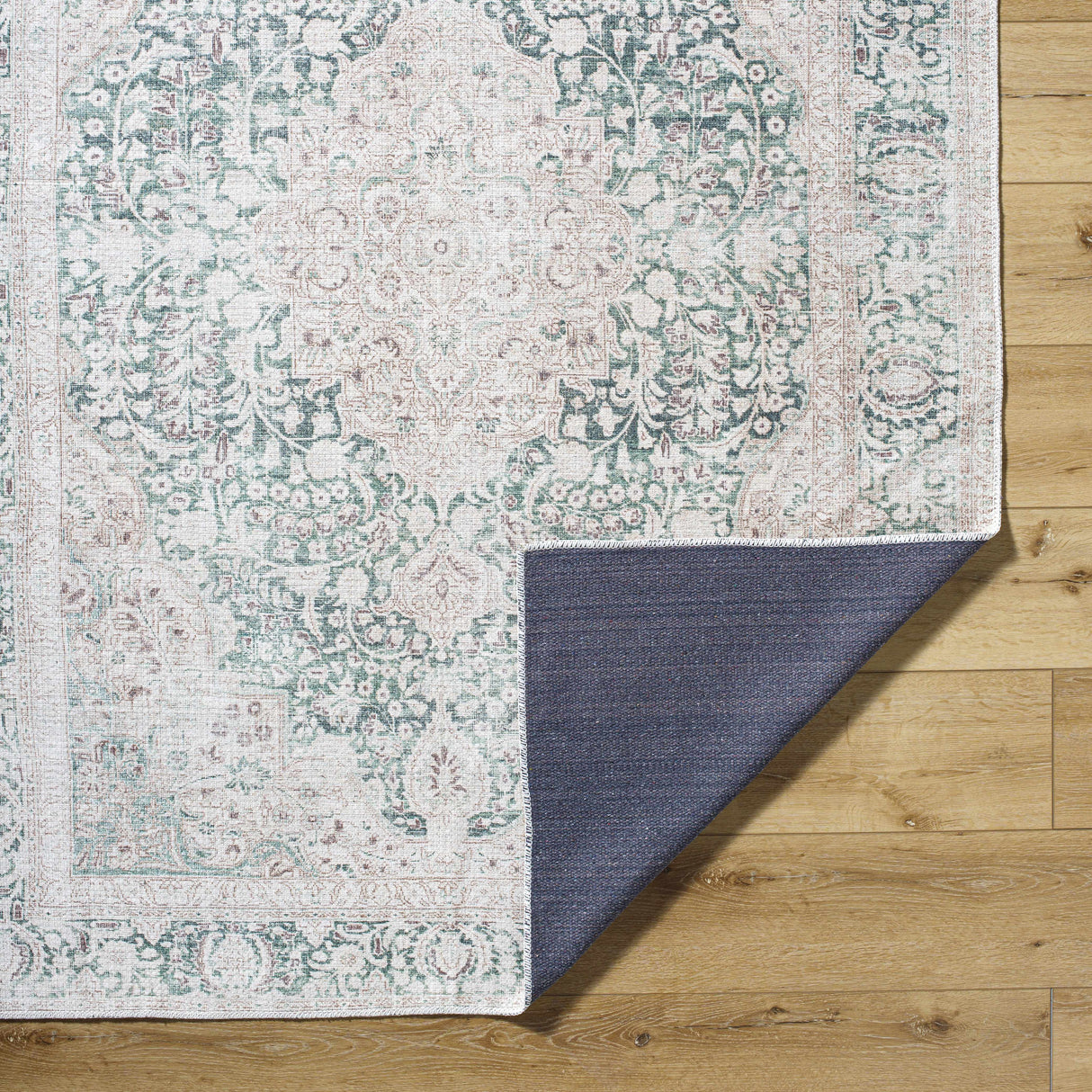 Yanis Vintage Flat Pile Washable Rug