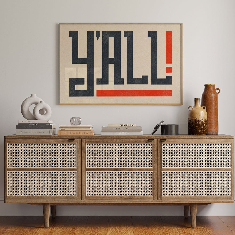 Y'all Typography Art Print