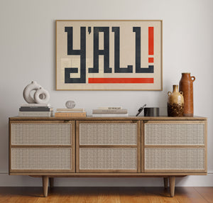 Y'all Typography Art Print