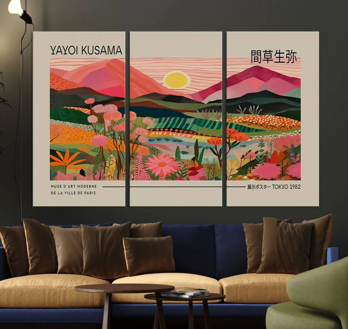 Yayoi Kusama Landscape Wall Art Canvas Print – Vibrant