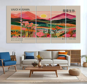 Yayoi Kusama Landscape Wall Art Canvas Print – Vibrant