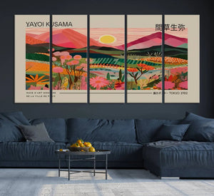 Yayoi Kusama Landscape Wall Art Canvas Print – Vibrant
