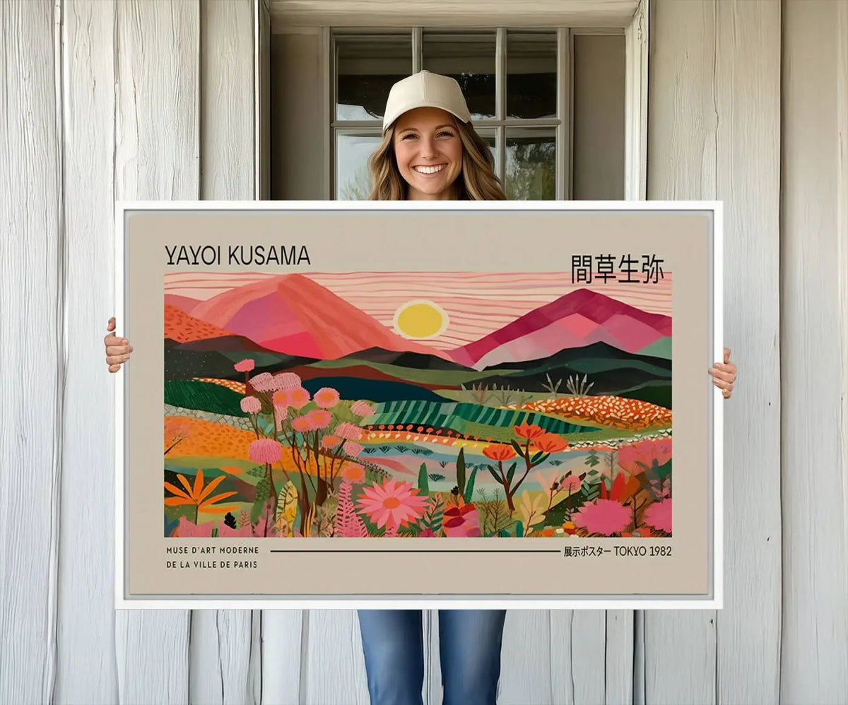 Yayoi Kusama Landscape Wall Art Canvas Print – Vibrant