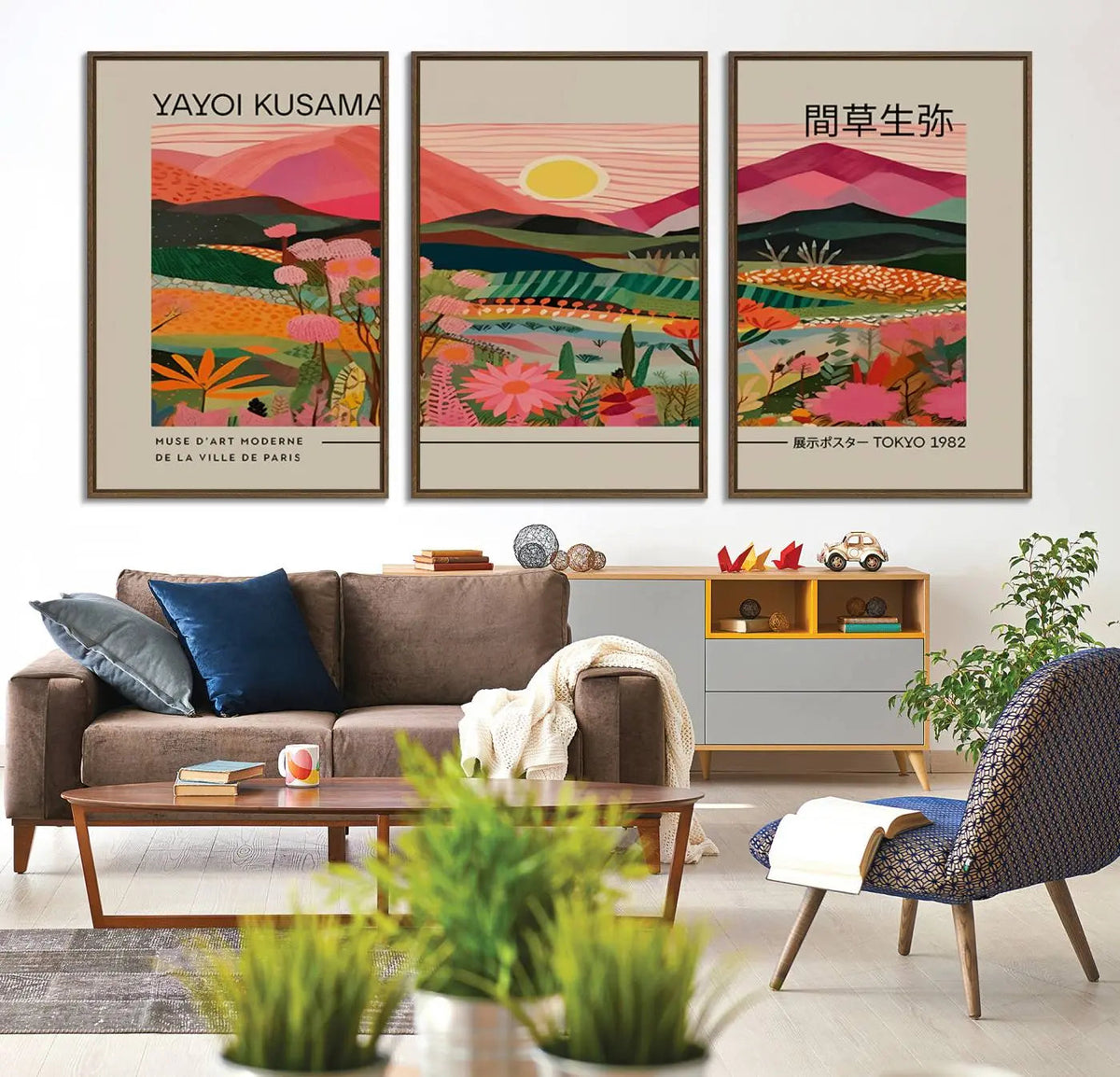 Yayoi Kusama Landscape Wall Art Canvas Print – Vibrant