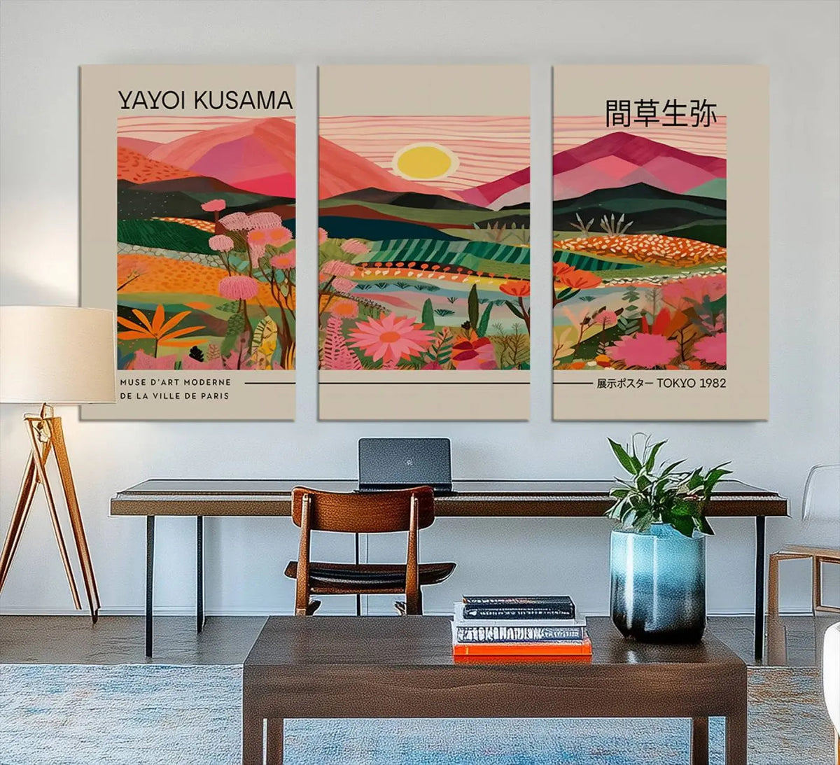 Yayoi Kusama Landscape Wall Art Canvas Print – Vibrant
