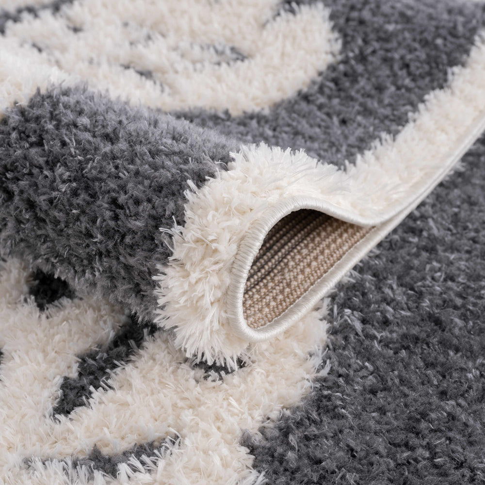 Zane Charcoal Tibetan Tiger Plush Rug