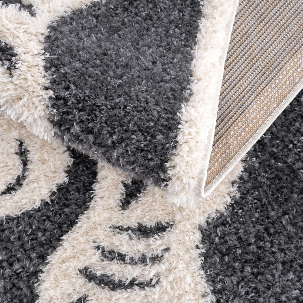 Zane Charcoal Tibetan Tiger Plush Rug