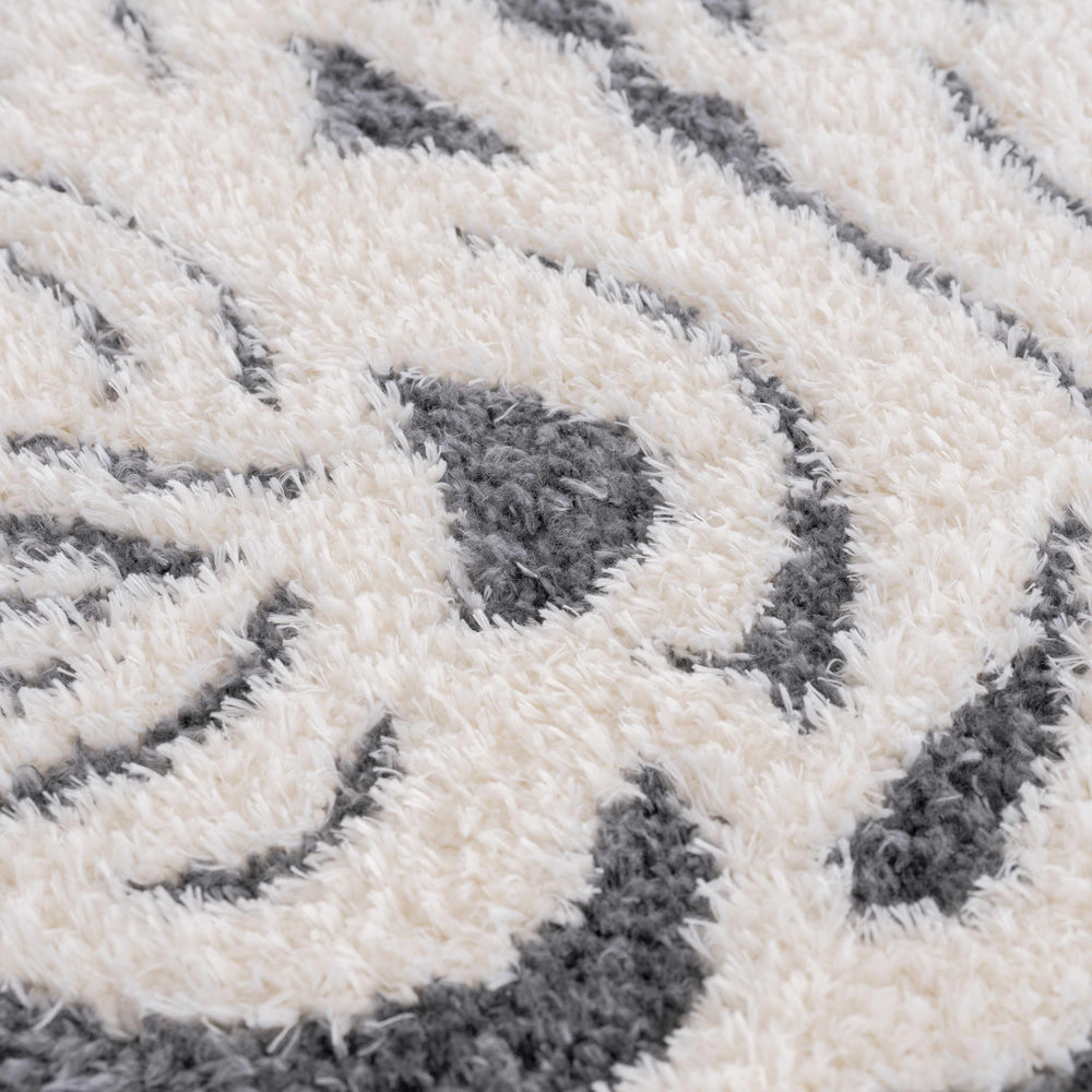 Zane Charcoal Tibetan Tiger Plush Rug