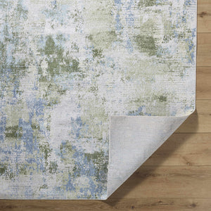 Anitra Green Washable Area Rug