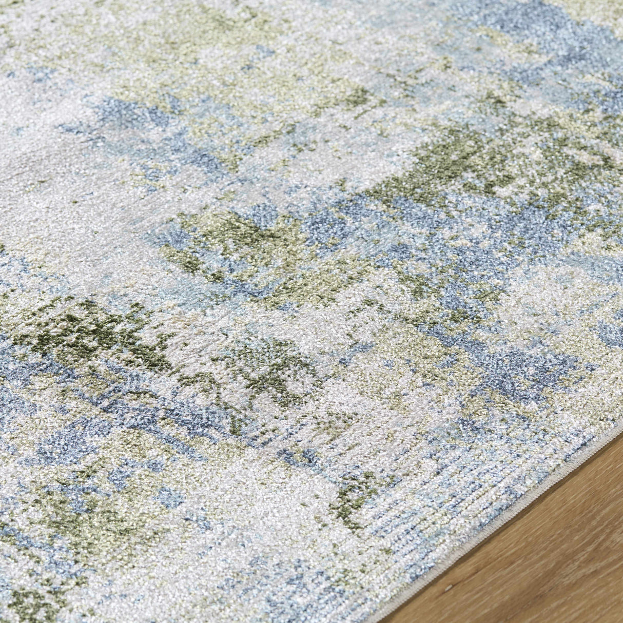 Anitra Green Washable Area Rug