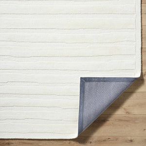 Zerah White Wool Area Rug