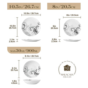 Zoey Round 18 Piece Dinnerware Set
