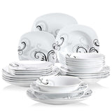 Zoey 24 Piece Dinnerware Set