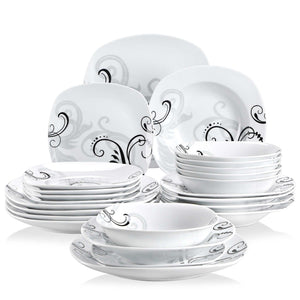 Zoey 24 Piece Dinnerware Set
