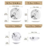 Zoey 24 Piece Dinnerware Set