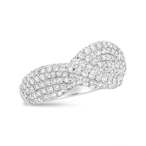 18K White Gold Cluster 2 1/4 Cttw Diamond Fashion Ring (F-G Color, VS1-VS2 Clarity)