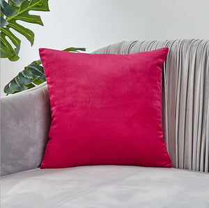 3-Piece Coordinated Pillow Cover & Insert Bundle – Brighter colors of green fuchsia and blue  velvet throw pillow covers and inserts included