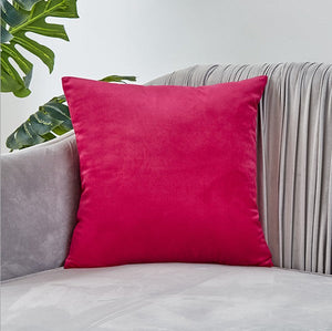 Set of 2 Velvet Solid Colors Throw Pillow covers 4 sizes many colors to choose  2 covers only