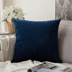 Pack of 1 Velvet Solid Colors Throw Pillow 4 sizes many colors to choose with insert, Teal blue, velvet, 18X18WITH INSERTS – Fancy & Stacy