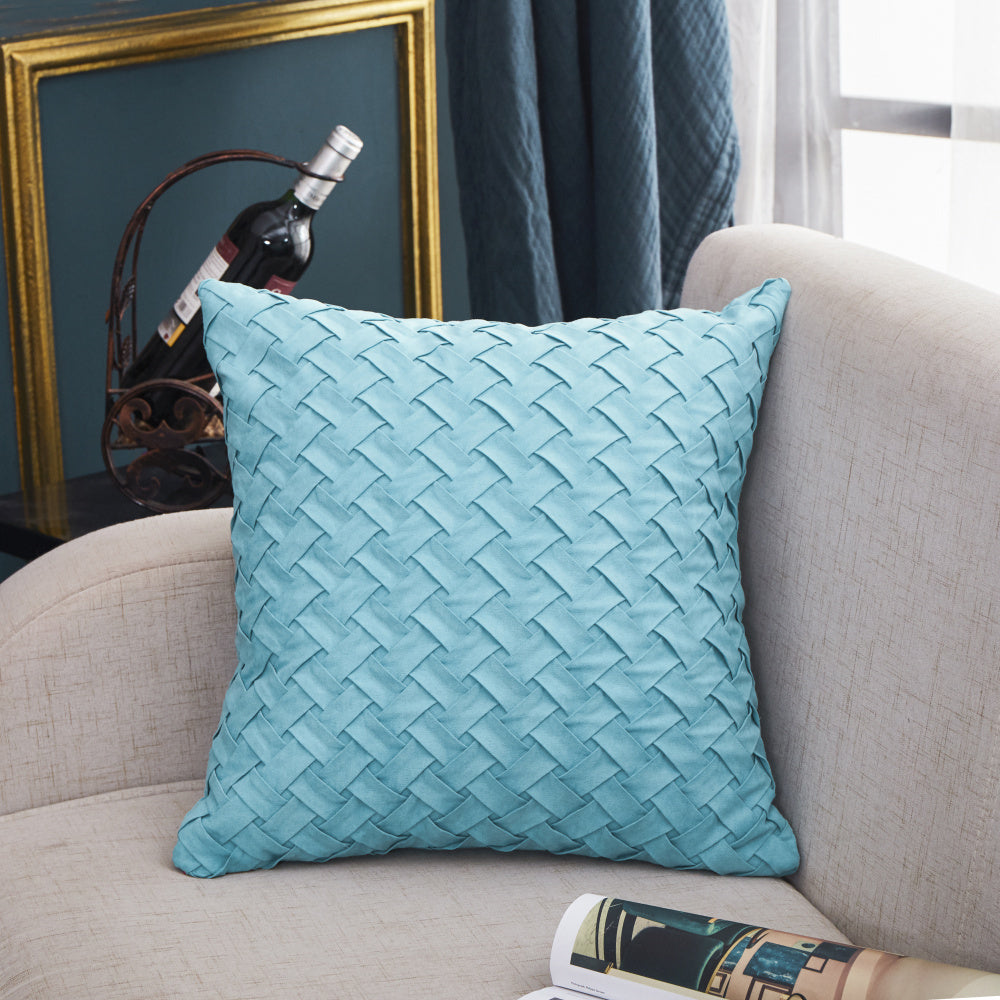 3D Throw pillow  size 18"x18" or 20"x20" set of 2 cover and insert, blue, 3d, 18X18 – Fancy & Stacy