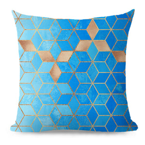 Throw Pillow Cover with 450g Insert, geometric, 18X18, Decorative Cushion – Fancy & Stacy