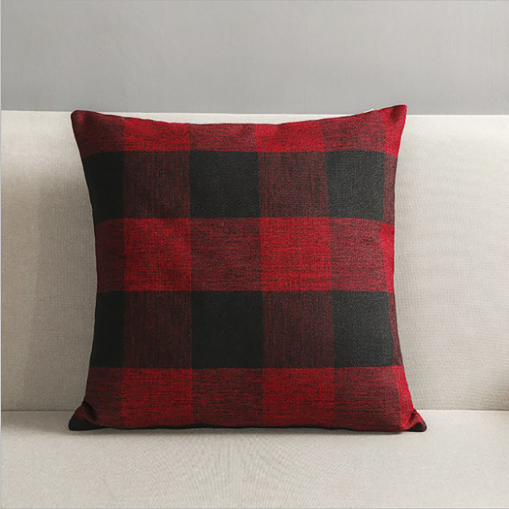 Set of 2 buffalo-check throw pillows size 18"x18" with 450g inserts of each