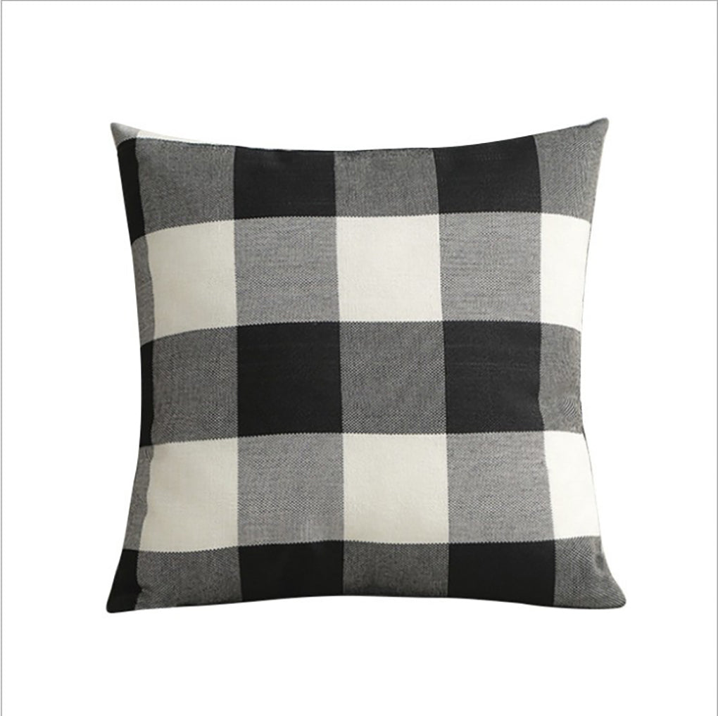 Set of 2 buffalo-check throw pillow covers  size 18"x18"