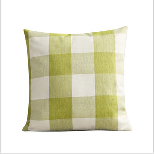 Set of 2 buffalo-check throw pillows size 18"x18" with 450g inserts of each